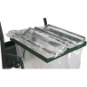 Chariot poubelle voirie pour cantonnier 2 flux