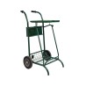 Chariot poubelle voirie pour cantonnier 2 flux