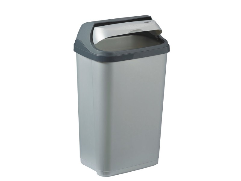 Poubelle 50L à couvercle coulissant Oktop