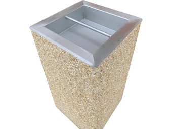 Cendrier rectangulaire à poser avec bac inox Olympe