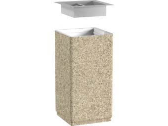 Cendrier rectangulaire à poser avec bac inox Olympe