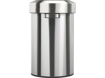 Poubelle inox anti-traces 40L à couvercle basculant 60L Salsa