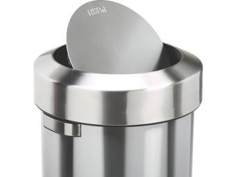 Poubelle inox anti-traces 40L à couvercle basculant 60L Salsa