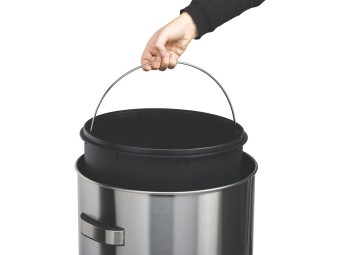 Poubelle inox anti-traces 40L à couvercle basculant 60L Salsa