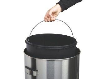 Poubelle inox anti-traces 40L à couvercle basculant 60L Salsa