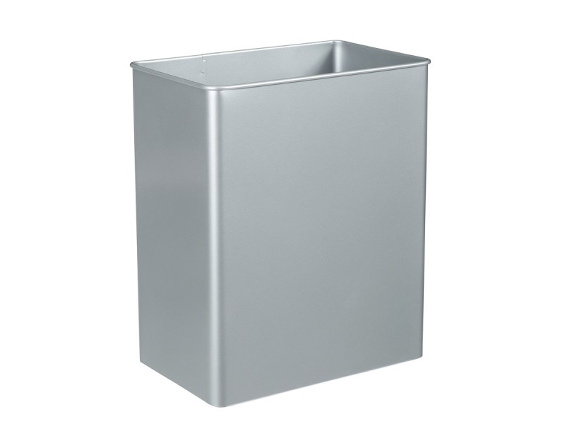 Corbeille de ville 27L métallique pivotante rectangulaire Tourny