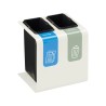 Stand de 2 à 3 flux 8 ou 15L pour tri sélectif dans les bureaux Tribu