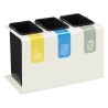 Stand de 2 à 3 flux 8 ou 15L pour tri sélectif dans les bureaux Tribu