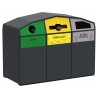 Point de tri 3 flux avec 3 bacs roulants 120L, 240L ou 340L Trirok