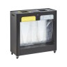 Meuble de tri sélectif mobile 2 et 3 flux Trimouv
