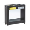 Meuble de tri sélectif mobile 2 et 3 flux Trimouv