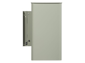 Corbeille de ville 27L métallique pivotante rectangulaire Tourny