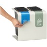 Stand de 2 à 3 flux 8 ou 15L pour tri sélectif dans les bureaux Tribu