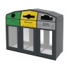 Point de tri 3 flux Vipirate avec 3 supports de sacs - 3 x 110L Triro