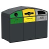 Point de tri 3 flux avec 3 bacs roulants 120L, 240L ou 340L Trirok