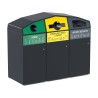 Point de tri 3 flux avec 3 bacs roulants 120L, 240L ou 340L Trirok