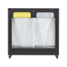 Meuble de tri sélectif mobile 2 et 3 flux Trimouv