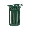 Corbeille Tulipe demi-cercle 35L fixation murale ou poteau