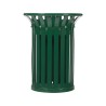 Corbeille Tulipe demi-cercle 35L fixation murale ou poteau