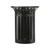 Corbeille Tulipe demi-cercle 35L fixation murale ou poteau