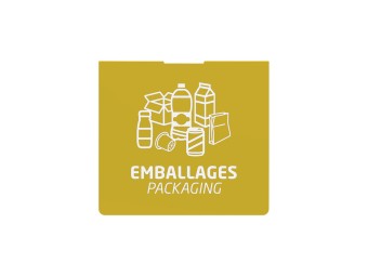Plaque signalétique de tri pour support de sac Tubag