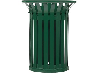 Corbeille Tulipe demi-cercle 35L fixation murale ou poteau