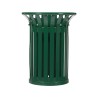 Corbeille Tulipe demi-cercle 35L fixation murale ou poteau