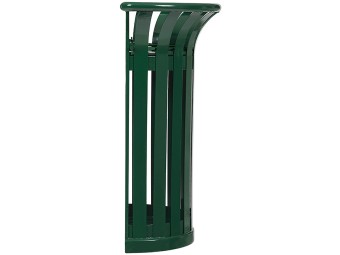 Corbeille Tulipe demi-cercle 35L fixation murale ou poteau