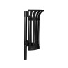 Corbeille Tulipe demi-cercle 35L fixation murale ou poteau