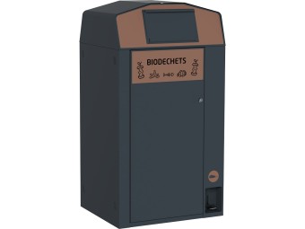 Point de tri 1 flux biodéchets avec 1 bac roulant 120L ou 240L Trirok