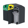 Point de tri 3 flux avec 3 bacs roulants 120L, 240L ou 340L Trirok