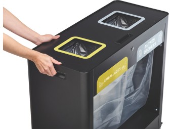 Meuble de tri sélectif mobile 2 et 3 flux Trimouv