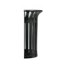Corbeille Tulipe demi-cercle 35L fixation murale ou poteau