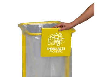 Plaque signalétique de tri pour support de sac Tubag