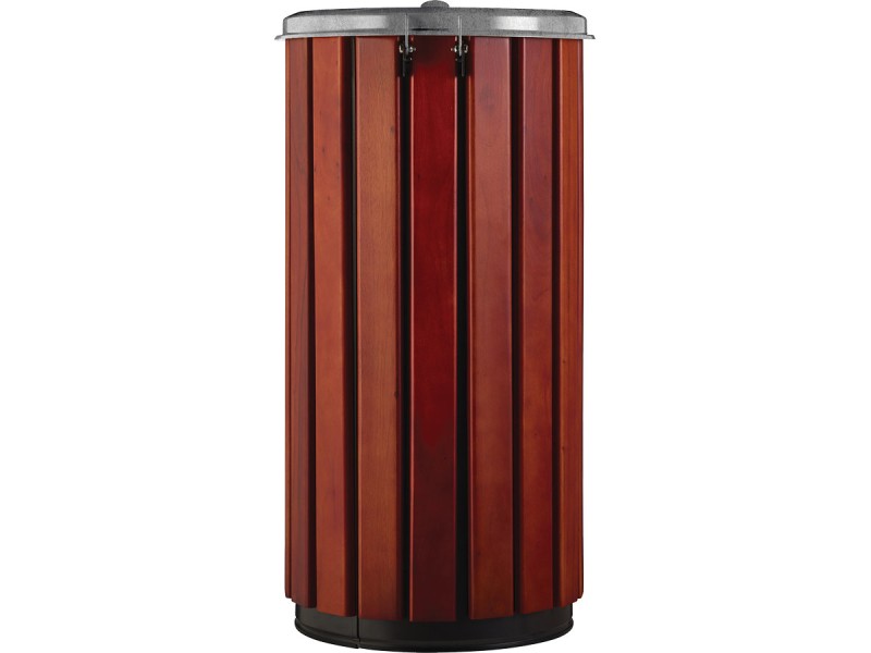 Poubelle extérieur 80L en bois avec couvercle plein Zeno Bois Protec