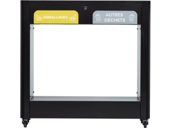 Meuble de tri sélectif mobile 2 et 3 flux Trimouv