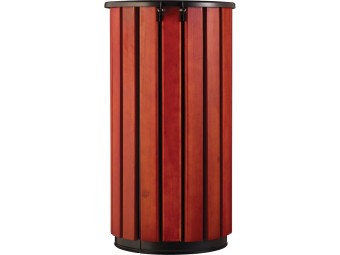 Poubelle extérieur 80L en bois avec tête entonnoir Zeno Bois Access