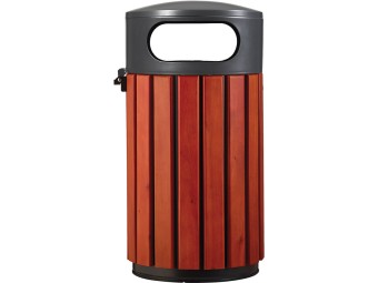 Poubelle de ville 40 ou 60L Zeno Bois