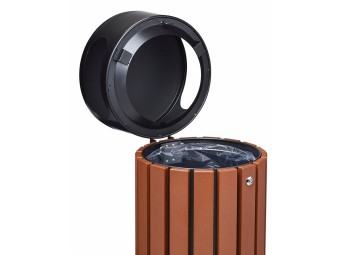 Corbeille de ville 60 ou 80L Zeno Alu