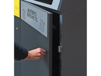 Point de tri 3 flux avec 3 bacs roulants 120L, 240L ou 340L Trirok