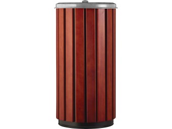 Poubelle extérieur 80L en bois avec couvercle plein Zeno Bois Protec