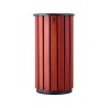 Poubelle extérieur 80L en bois avec tête entonnoir Zeno Bois Access