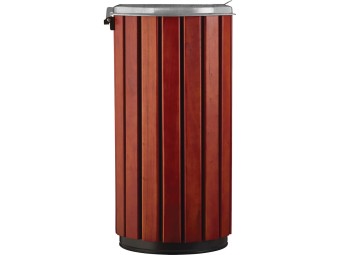 Poubelle extérieur 80L en bois avec couvercle plein Zeno Bois Protec