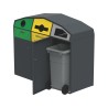 Point de tri 3 flux avec 3 bacs roulants 120L, 240L ou 340L Trirok