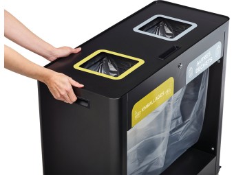 Meuble de tri sélectif mobile 2 et 3 flux Trimouv