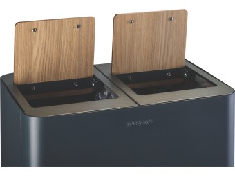 Poubelle intérieur double flux 2 x 40L tri sélectif Venus Signature