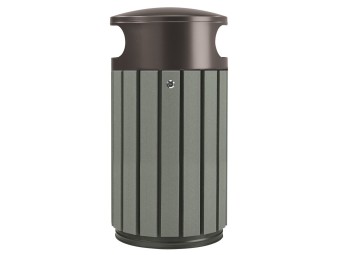 Poubelle extérieur en briques alimentaires recyclées Zeno Etik
