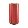 Poubelle extérieur 80L en bois avec tête entonnoir Zeno Bois Access