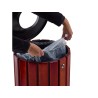 Poubelle extérieur 80L en bois avec tête entonnoir Zeno Bois Access