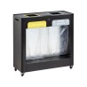Meuble de tri sélectif mobile 2 et 3 flux Trimouv